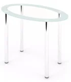 Glass dining table D-11-0 with tempered glass and chrome legs order